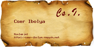 Cser Ibolya névjegykártya