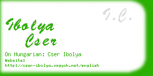 ibolya cser business card